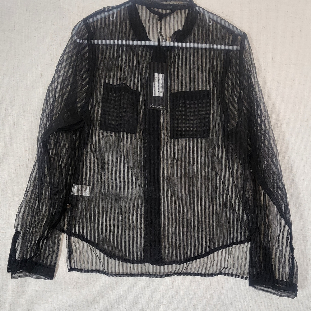 Elegant Black Sheer Blouse